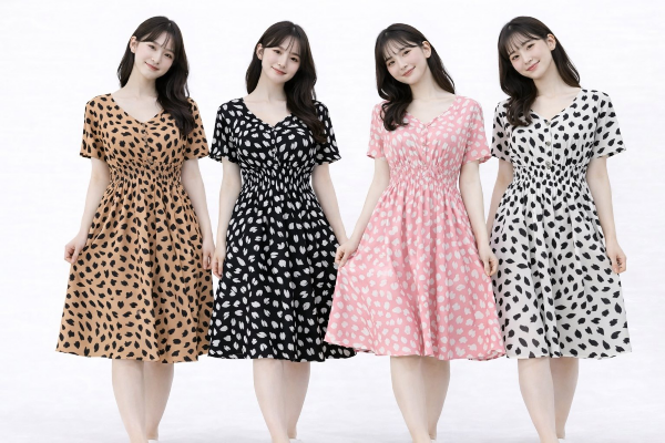 Sukienki damskie Roz Standard, Mix Kolor .Paczka 12 szt 1